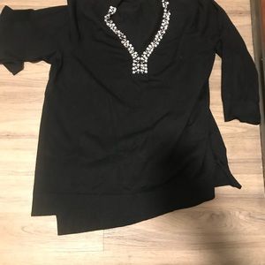Black and studs top